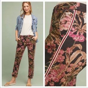 Anthropologie Petite Floral Relaxed Chino NWT
